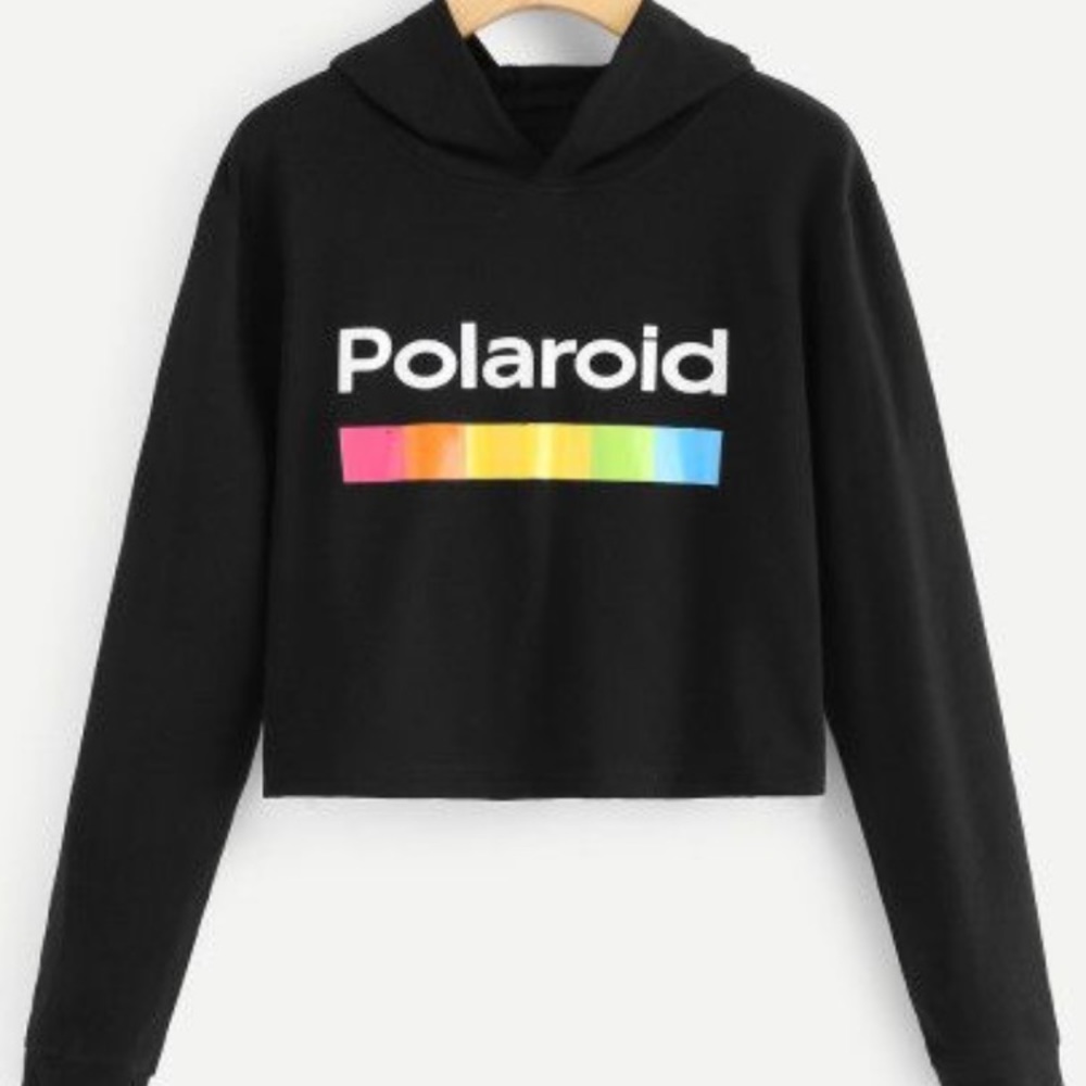 SOLD Polaroid Cropped Hoodie! - Picture 1 of 4